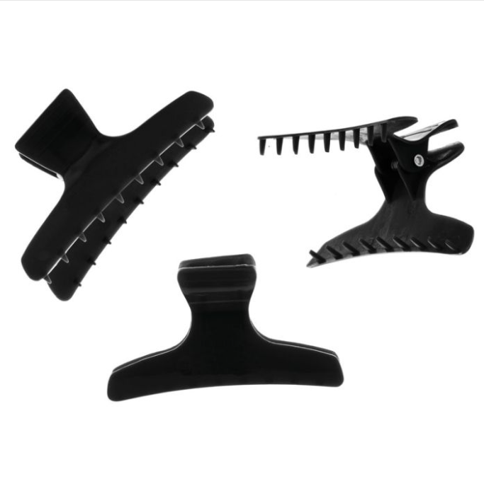 Lotus Professional Hair Dividers x 12 Black