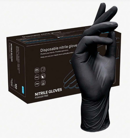 Black Disposable Nitrile Gloves