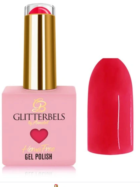 Glitterbels Hema Free Gel Polish - Left On Red