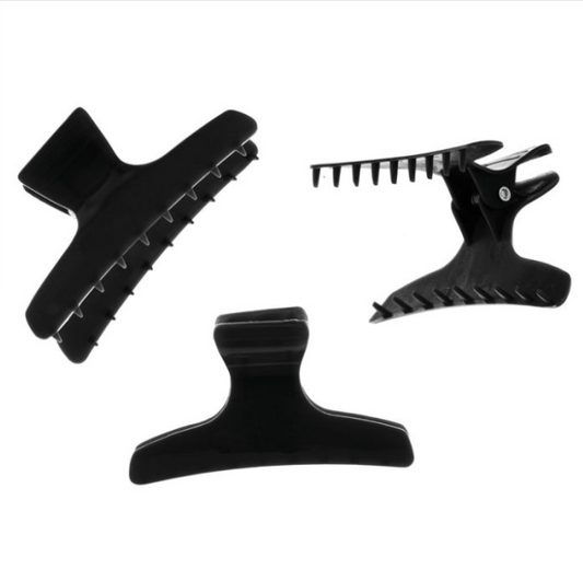 Lotus Professional Hair Dividers x 12 Black