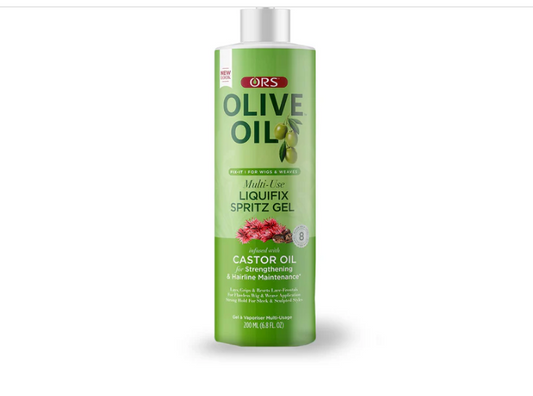 ORS Olive Oil Fix-It Liquifix Spritz Gel Infused with Castor Oil For Strengthening & Hairline Maintenance Strong Hold