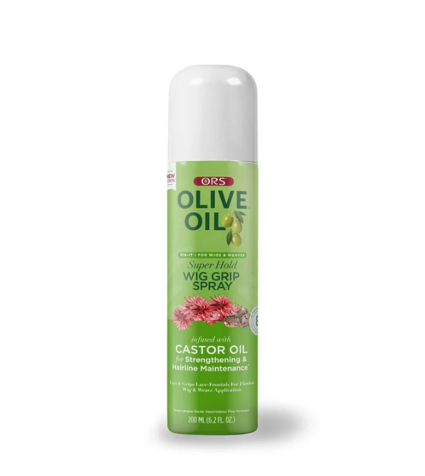 ORS Olive Oil Fix-It Super Hold Wig Grip Spray Infused with Castor Oil for Strengthening & Hairline Maintenance with Extreme Hold (Copy)